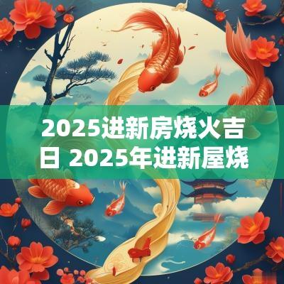 2025进新房烧火吉日 2025年进新屋烧火吉日