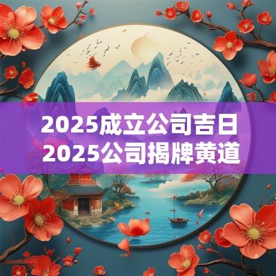 2025成立公司吉日 2025公司揭牌黄道吉日