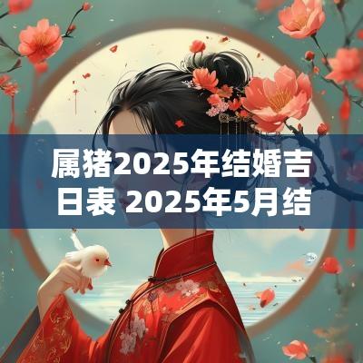 属猪2025年结婚吉日表 2025年5月结婚吉日老黄历