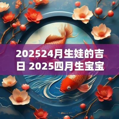 202524月生娃的吉日 2025四月生宝宝吉日