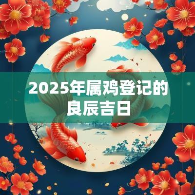 2025年属鸡登记的良辰吉日
