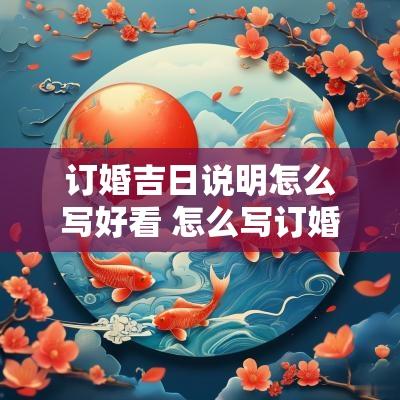 订婚吉日说明怎么写好看 怎么写订婚择日条