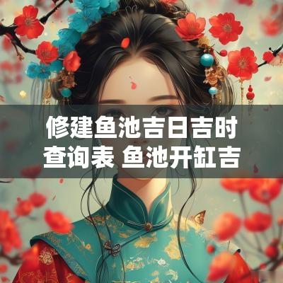 修建鱼池吉日吉时查询表 鱼池开缸吉日和时辰