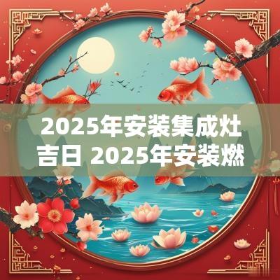 2025年安装集成灶吉日 2025年安装燃气灶吉日