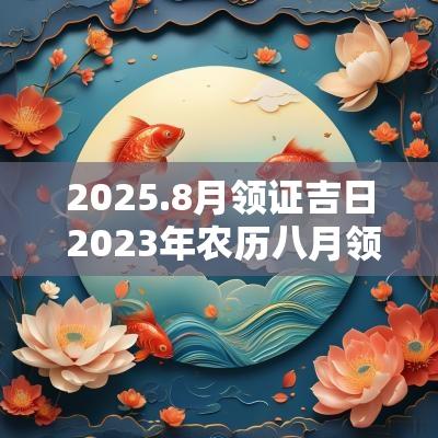 2025.8月领证吉日 2025年农历八月领证吉日