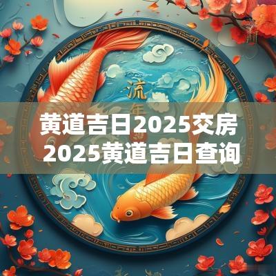 黄道吉日2025交房 2025黄道吉日查询