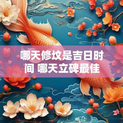 哪天修坟是吉日时间 哪天立碑最佳