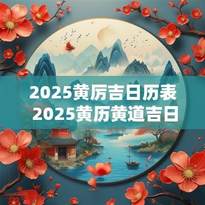 2025黄厉吉日历表 2025黄历黄道吉日一览表