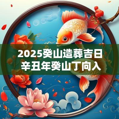 2025癸山造葬吉日 辛丑年癸山丁向入宅吉日