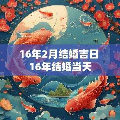 16年2月结婚吉日 16年结婚当天