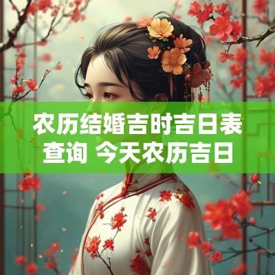 农历结婚吉时吉日表查询 今天农历吉日吉时查询