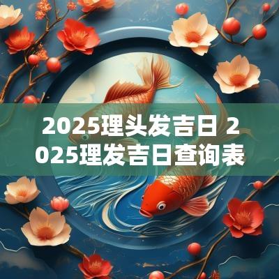 2025理头发吉日 2025理发吉日查询表