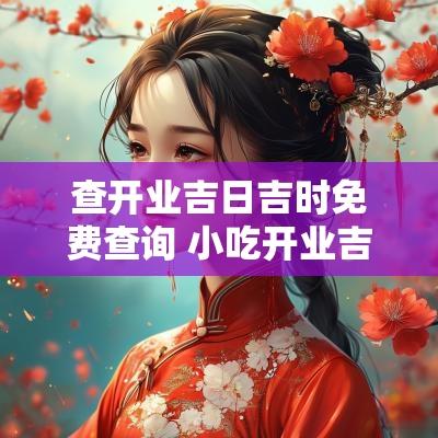 查开业吉日吉时免费查询 小吃开业吉日吉时查询