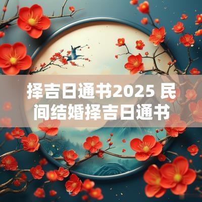 择吉日通书2025 民间结婚择吉日通书