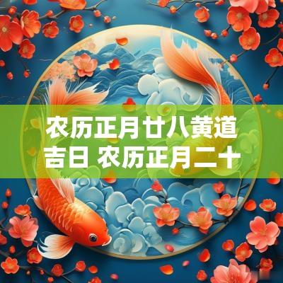 农历正月廿八黄道吉日 农历正月二十八是黄道吉日吗