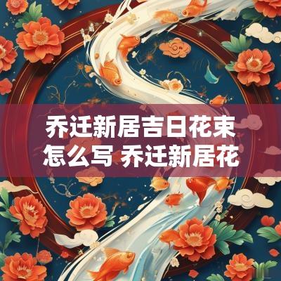 乔迁新居吉日花束怎么写 乔迁新居花束卡片怎么写