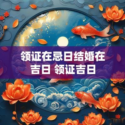 领证在忌日结婚在吉日 领证吉日