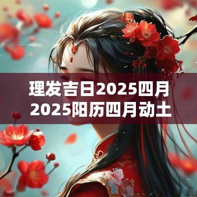 理发吉日2025四月 2025阳历四月动土吉日