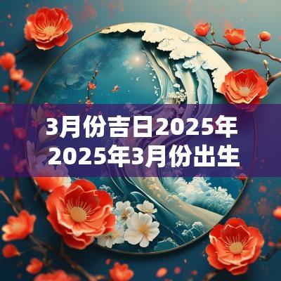3月份吉日2025年 2025年3月份出生吉日