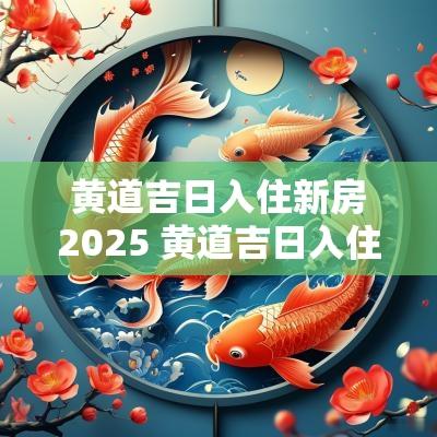 黄道吉日入住新房2025 黄道吉日入住新房子