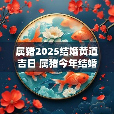 属猪2025结婚黄道吉日 属猪今年结婚农历吉日