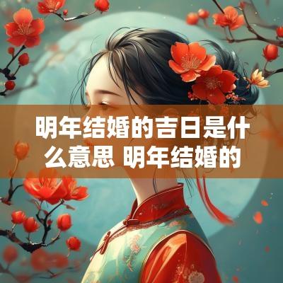 明年结婚的吉日是什么意思 明年结婚的良辰吉日