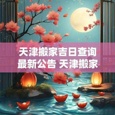 天津搬家吉日查询最新公告 天津搬家吉日查询最新