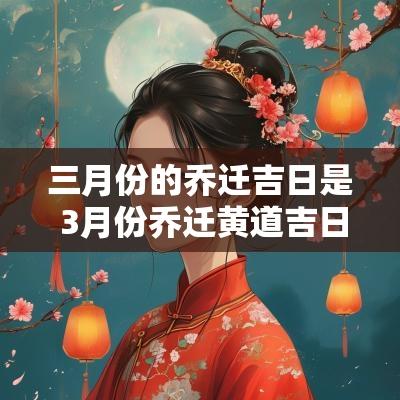 三月份的乔迁吉日是 3月份乔迁黄道吉日一览表