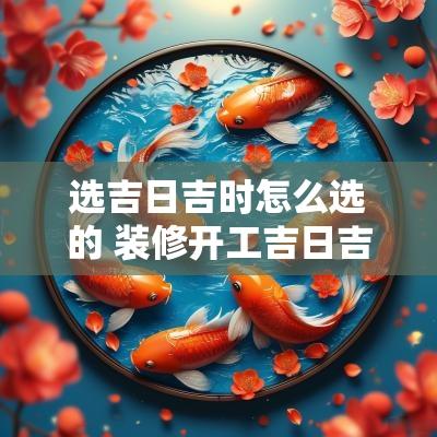 选吉日吉时怎么选的 装修开工吉日吉时怎么选