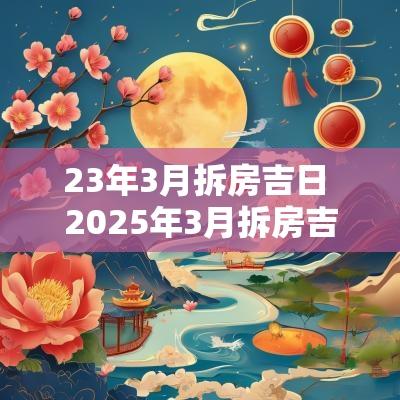 23年3月拆房吉日 2025年3月拆房吉日