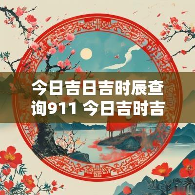 今日吉日吉时辰查询911 今日吉时吉辰查询