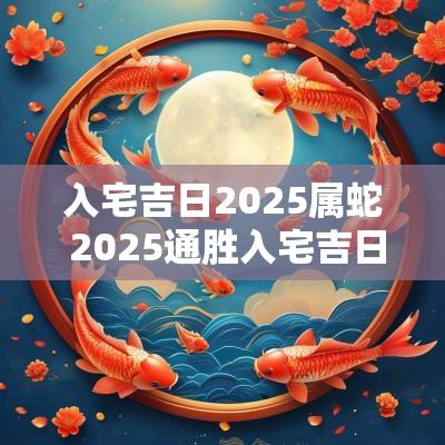 入宅吉日2025属蛇 2025通胜入宅吉日