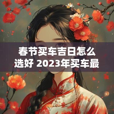 春节买车吉日怎么选好 2025年买车最佳吉日一览表