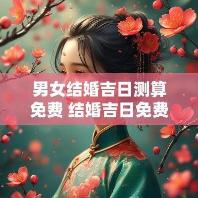 男女结婚吉日测算免费 结婚吉日免费查