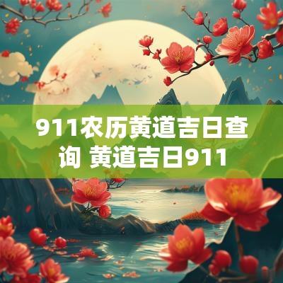 911农历黄道吉日查询 黄道吉日911