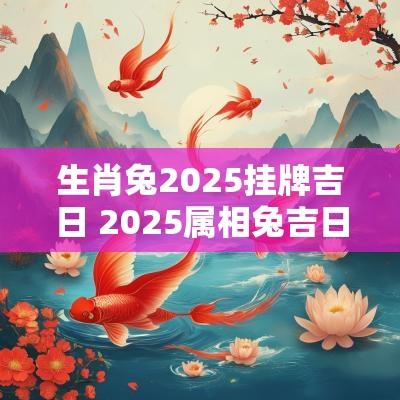 生肖兔2025挂牌吉日 2025属相兔吉日查询表