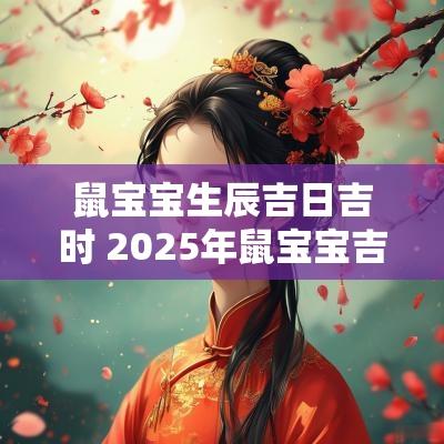 鼠宝宝生辰吉日吉时 2025年鼠宝宝吉日吉时