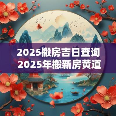 2025搬房吉日查询 2025年搬新房黄道吉日一览表