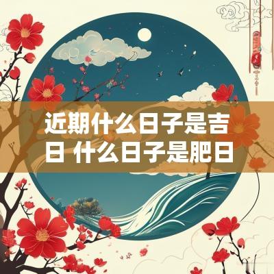 近期什么日子是吉日 什么日子是肥日吉日 近期什么日子是吉日 什么日子是肥日吉日