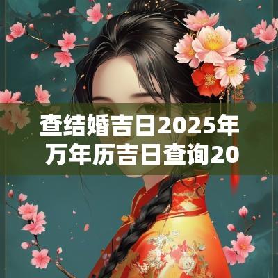 查结婚吉日2025年 万年历吉日查询2025年结婚