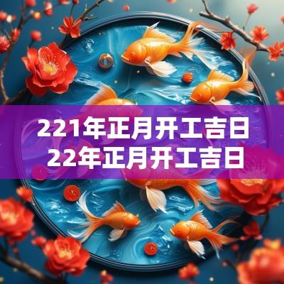 221年正月开工吉日 22年正月开工吉日