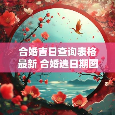 合婚吉日查询表格最新 合婚选日期图解
