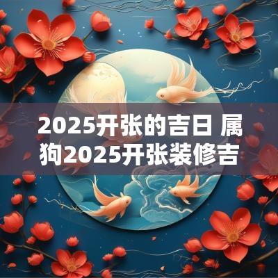 2025开张的吉日 属狗2025开张装修吉日
