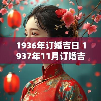 1936年订婚吉日 1937年11月订婚吉日