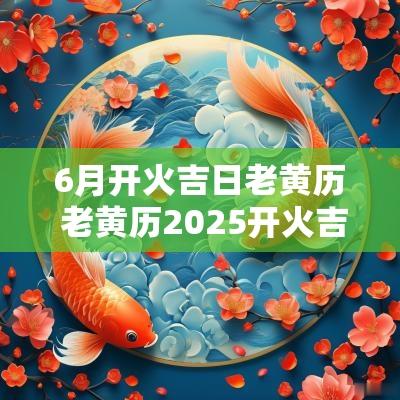 6月开火吉日老黄历 老黄历2025开火吉日