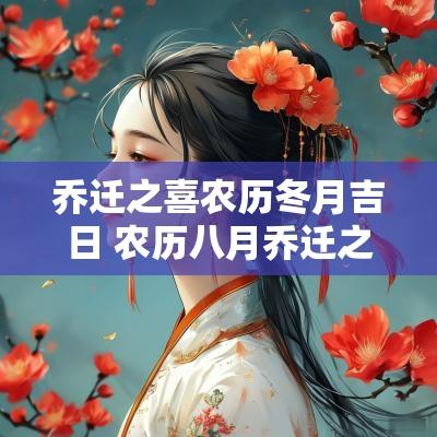 乔迁之喜农历冬月吉日 农历八月乔迁之喜吉日查询