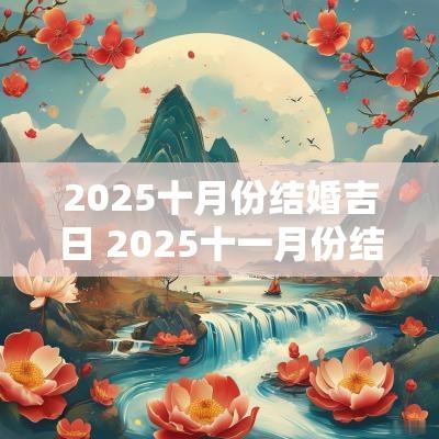 2025十月份结婚吉日 2025十一月份结婚吉日