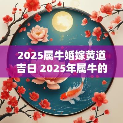 2025属牛婚嫁黄道吉日 2025年属牛的结婚吉日一览表