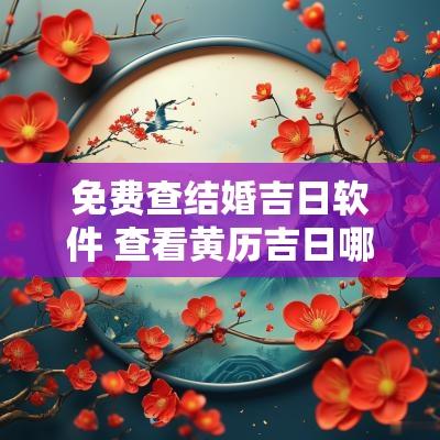 免费查结婚吉日软件 查看黄历吉日哪个软件好