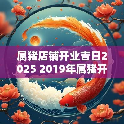 属猪店铺开业吉日2025 2019年属猪开业吉日